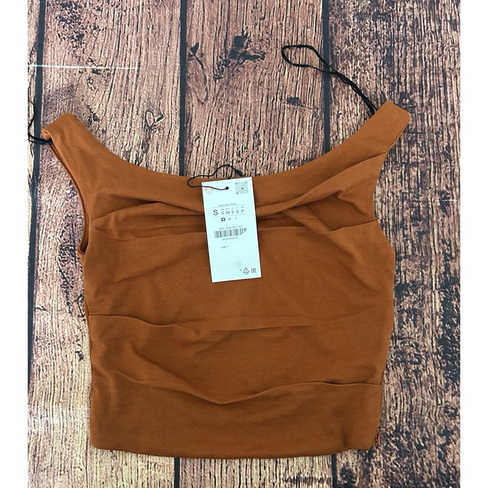 Zara Womens Draped Tank Top Small Sleeveless Flowy Casual Blouse - Picture 5 of 7